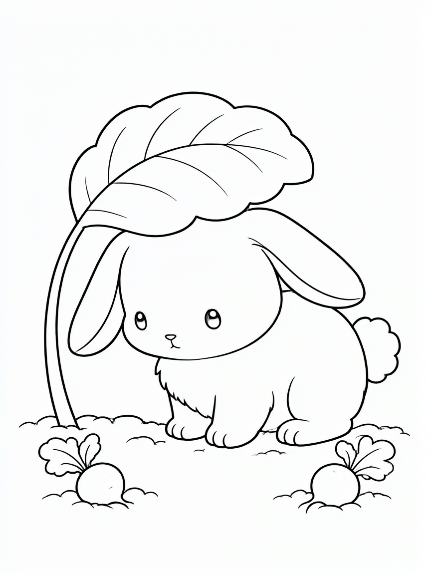 Conejo: dibujo para colorear