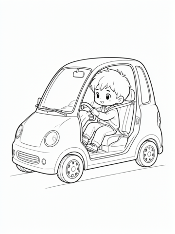 Coche: dibujo para colorear