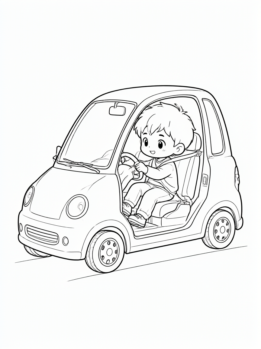Coche: dibujo para colorear