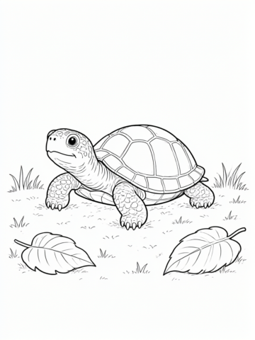 Tortuga: dibujo para colorear